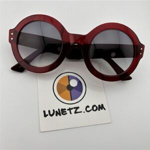 Cutler & Gross 1377 Red Round Sunglasses